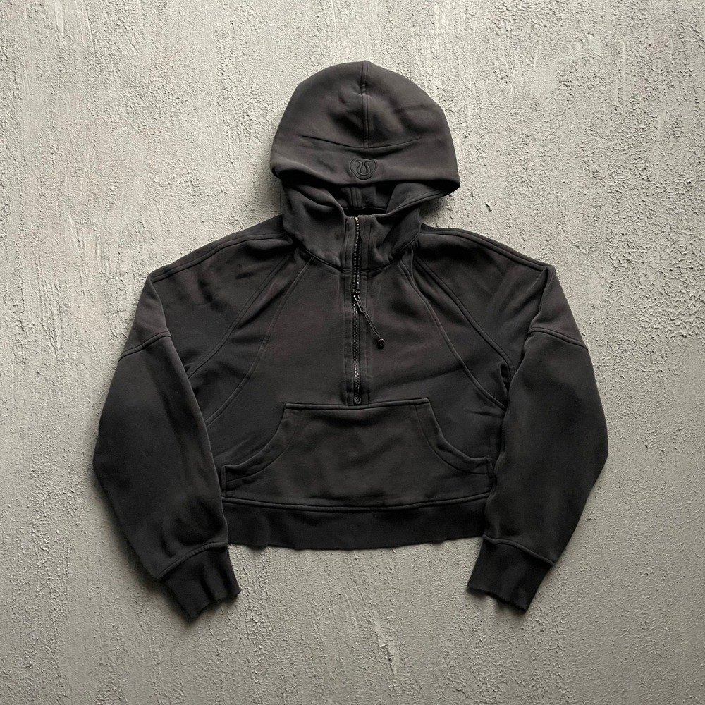Lululemon Scuba Oversized Half Zip Hoodie Womens XS/S Black